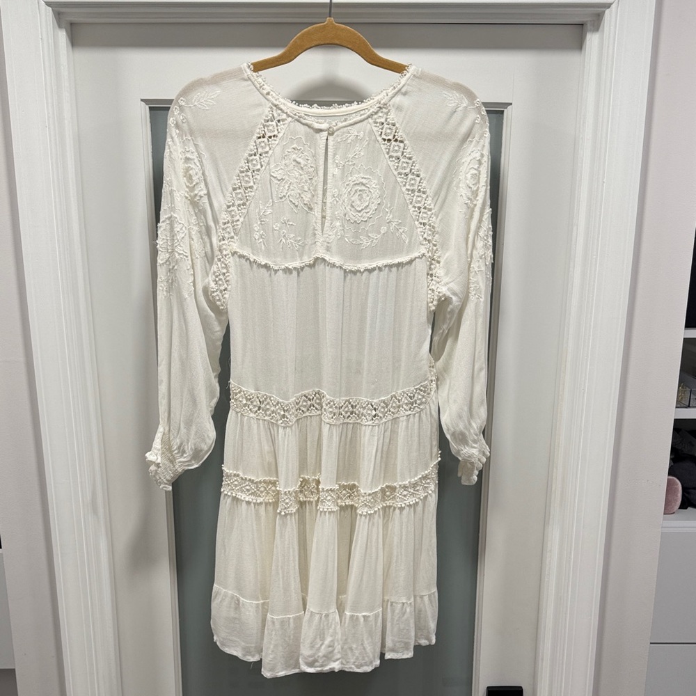 Free People White Lace Long Sleeve Dress - Picture 4 of 6